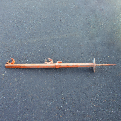 Guard rail post LOGO/Athlet w. scaffolding couplers used 