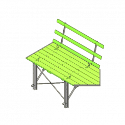 Console d'angle pliable KBK 180x390cm gauche 