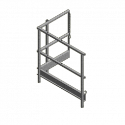 Grip guard rail 120x79cm for working platform 