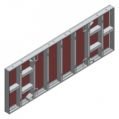 LOGO.alu formwork 90cm LOGO.alu panel 270x90cm with 8 holes for ties