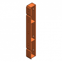 Connection panel 10x75cm Circular-L/N/TR/R w.o. excess 