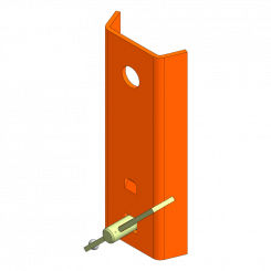 Tie rod guide T with wedge 