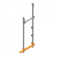 Suspended scaff. cpl. to 2.80m for climbing bracket 2.00m 