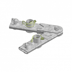 Pièce de charnière filière multi cpl. galvanisée 