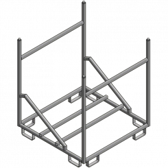 Panier à panneaux grillagés pour 60 pièces 