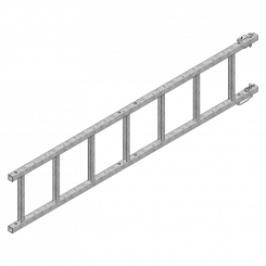 Steel ladder 40/220cm cpl. 