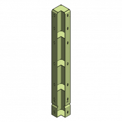 Raster Elementhöhe 125cm Innenecke 13x13x125cm R