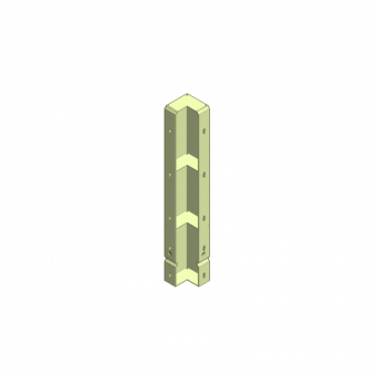 Modular panel height 100cm Modular ins. corner 15x15x100 cm