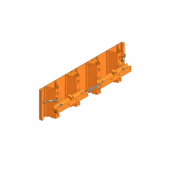 TTS hauteur d‘élément 75cm Banche intérieure 230x75cm peau métal 5mm et renfort pied