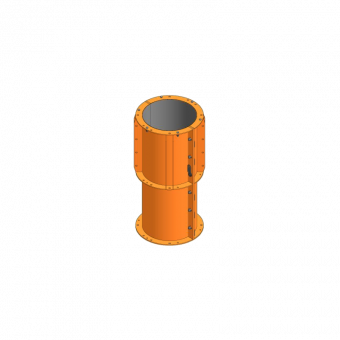 Circular column formwork height 125cm Circular column form d.40cm h. 1.25m