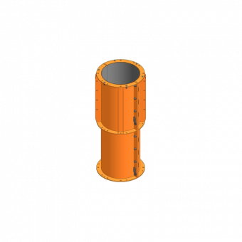 Circular column formwork height 150cm Circular column form d.45cm h. 1.50m