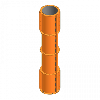 Circular column formwork height 300cm Circular column form d.90cm h. 3.00m