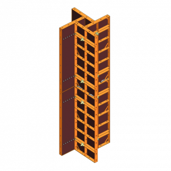 Modular column formwork adjustable 