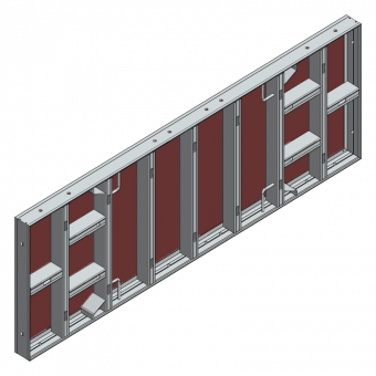 Hauteur d‘élément LOGO.alu 90cm LOGO alu Elément 90x270cm avec 8 passages de tige