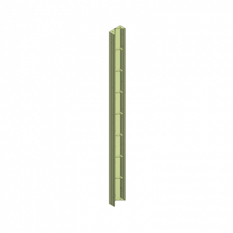 LOGO.3 panel height 340cm LOGO hinged corner outs. 340cm 12.5x12.5cm