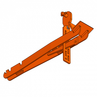 Waling clamp with wedge 