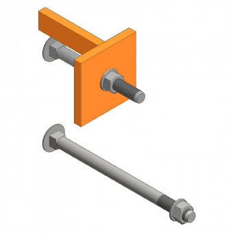 Befestigung GE-Anhängung kpl. für Stützbock 3,00m