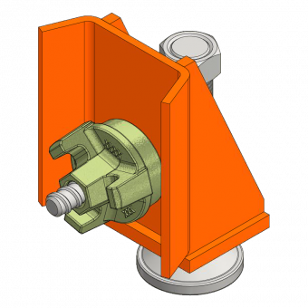 Accessoires TTR Verin de pied pour coffrage av. renfort; capacité 1500kg