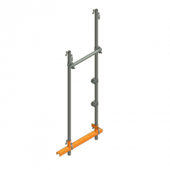 Suspended scaff. cpl. to 2.80m for climbing bracket 2.00m 