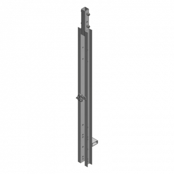 Vertikalriegel Nachlaufgerüst für Kletterkonsole montiert 