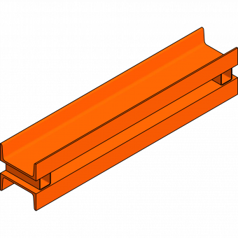 Filière en double U Filiere en double U 160x900 pour chevalet 6,00m