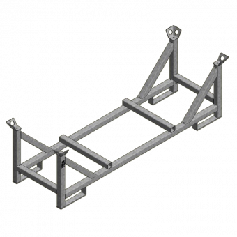 Stacking pallet 240x80cm hot-dip galvanized 