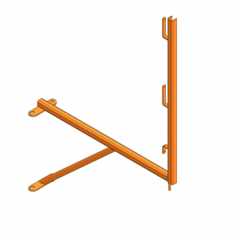 Platform bracket 90cm cpl. 