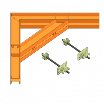 Chevalet Raidisseur d'angle pour chevalet 3,0/4,0m cpl.