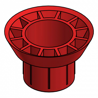 Fibre-concrete tube for DW26,5 PVC-stick-on cone d.32mm