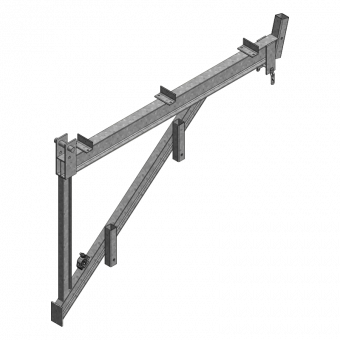 Climbing bracket 2.00m cpl. slidable f scaff rail pluggabl 