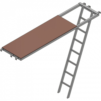 Treppen und Durchstiege O-Holz-Durchstieg L 2,57x0,61m mit Etagenleiter T9