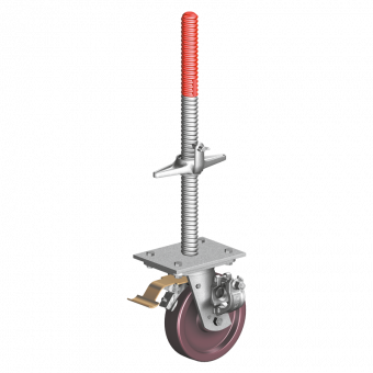 Kopf- und Fußspindeln Lenkrolle 1200 + Halbkupplung zulässige Belastung: 12kN