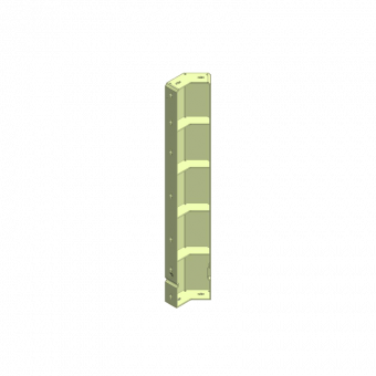 Modular panel height 125cm Inside corner 12.5x12.5x125cm 135 degrees