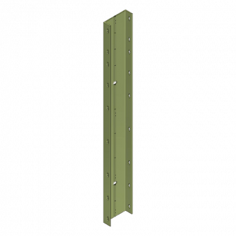 Modular panel height 150cm Mod. hinged corner 9.5x9.5x150 with holes for ties