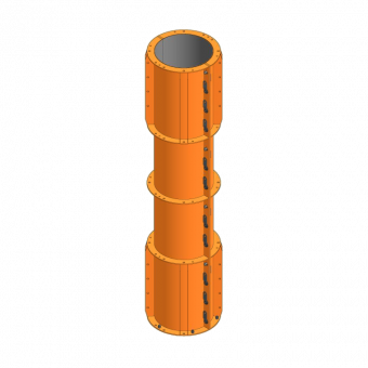 Poteaux circulairex hauteur 275cm Coffrage poteau circulaire d.30cm HT 2,75 m