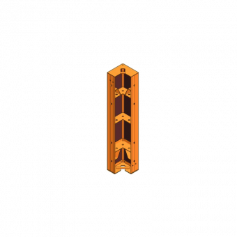 Hauteur d‘élément LOGO.3 135cm LOGO angle int. 25x25x135cm