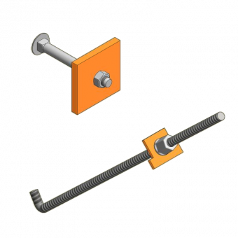 Fixations Fixation GE cpl. pour chevalet 4,00 m