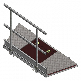 Multip für Trapezträger-Rundschalung Laufebene 85x210cm innen mont. für Multip T