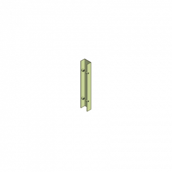 TTS filler pieces Filler piece 10x75cm chrom. f. Trapezoidal w. steel facing