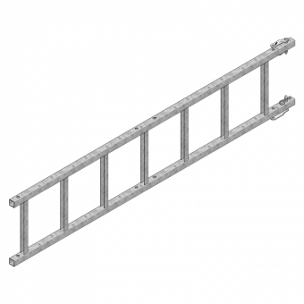 Steel ladder 40/220cm cpl. 