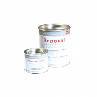 Repoxal 2-component glue for fibre-concrete tube with hard. 
